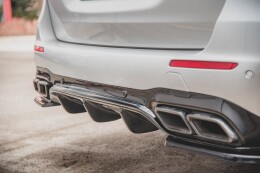 Heck Ansatz Diffusor für Mercedes-Benz E63 AMG Kombi S213 schwarz Hochglanz