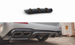 Heck Ansatz Diffusor passend für Mercedes-Benz E63 AMG Kombi/Limousine S213/W213 schwarz Hochglanz