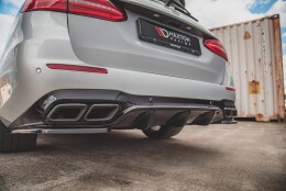 Heck Ansatz Diffusor passend für Mercedes-Benz E63 AMG Kombi/Limousine S213/W213 schwarz Hochglanz