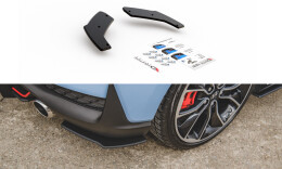 Street Pro Heck Ansatz Flaps Diffusor passend für Hyundai I30 N Mk3 Hatchback SCHWARZ