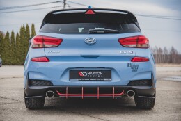 Street Pro Heck Ansatz Flaps Diffusor passend für Hyundai I30 N Mk3 Hatchback SCHWARZ