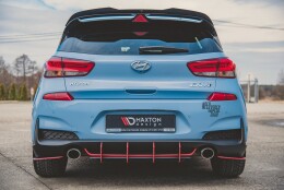 Street Pro Heck Ansatz Flaps Diffusor passend für Hyundai I30 N Mk3 Hatchback SCHWARZ