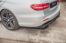 Heck Ansatz Flaps Diffusor für Mercedes-Benz E63 AMG Kombi S213 schwarz Hochglanz