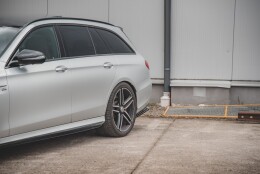 Heck Ansatz Flaps Diffusor passend für Mercedes-Benz E63 AMG Kombi/Limousine S213/W213 schwarz Hochglanz