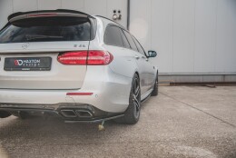 Heck Ansatz Flaps Diffusor passend für Mercedes-Benz E63 AMG Kombi/Limousine S213/W213 schwarz Hochglanz
