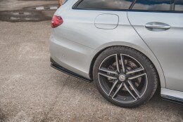 Heck Ansatz Flaps Diffusor passend für Mercedes-Benz E63 AMG Kombi/Limousine S213/W213 schwarz Hochglanz