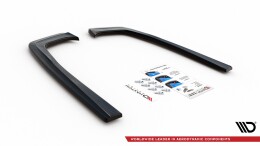 Heck Ansatz Flaps Diffusor passend für Mercedes-Benz E63 AMG Kombi/Limousine S213/W213 schwarz Hochglanz