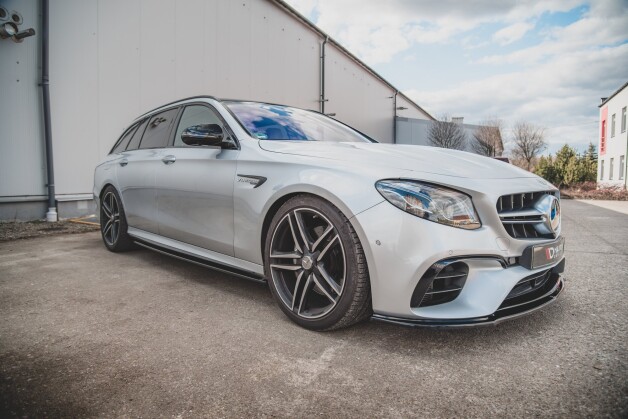 Seitenschweller Ansatz Cup Leisten passend für Mercedes-Benz E63 AMG Kombi/Limousine S213/W213 schwarz Hochglanz
