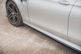 Seitenschweller Ansatz Cup Leisten für Mercedes-Benz E63 AMG Kombi S213 schwarz Hochglanz