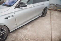 Seitenschweller Ansatz Cup Leisten passend für Mercedes-Benz E63 AMG Kombi/Limousine S213/W213 schwarz Hochglanz