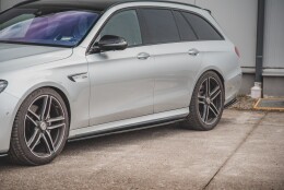 Seitenschweller Ansatz Cup Leisten passend für Mercedes-Benz E63 AMG Kombi/Limousine S213/W213 schwarz Hochglanz