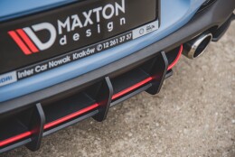 Street Pro Heckschürze Heck Ansatz Diffusor V.1 passend für Hyundai I30 N Mk3 Hatchback SCHWARZ
