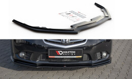 Cup Spoilerlippe Front Ansatz für Honda Accord VIII (CU Series) Facelift schwarz Hochglanz