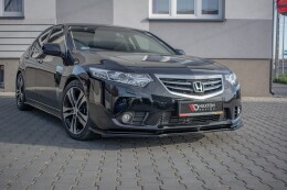 Cup Spoilerlippe Front Ansatz für Honda Accord VIII CU Series FL schwarz Hochglanz