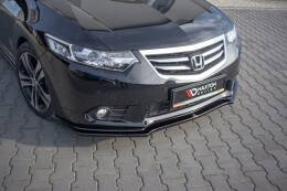 Cup Spoilerlippe Front Ansatz für Honda Accord VIII CU Series FL schwarz Hochglanz