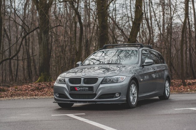 Cup Spoilerlippe Front Ansatz V.2 für BMW 3er E90/E91 FL schwarz Hochglanz