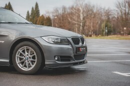 Cup Spoilerlippe Front Ansatz V.2 für BMW 3er E90/E91 FL schwarz Hochglanz