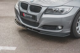 Cup Spoilerlippe Front Ansatz V.2 passend für BMW 3er E90/E91 Facelift schwarz Hochglanz