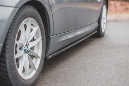 Seitenschweller Ansatz Cup Leisten passend für BMW 3er E90/E91 Facelift schwarz Hochglanz
