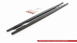 Seitenschweller Ansatz Cup Leisten passend für BMW 3er E90/E91 Facelift schwarz Hochglanz