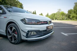 Cup Spoilerlippe Front Ansatz V.3 passend für VW Polo GTI / R-line Mk6 schwarz Hochglanz