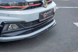 Street+ Spoilerlippe Front Ansatz V.4 passend für VW Polo GTI Mk6 schwarz matt