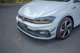 Street+ Spoilerlippe Front Ansatz V.4 passend für VW Polo GTI Mk6 schwarz matt