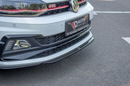 Cup Spoilerlippe Front Ansatz V.4 für VW Polo GTI Mk6 schwarz Hochglanz