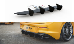 Street Pro Heckschürze Heck Ansatz Diffusor V.2 passend für VW Golf 8 SCHWARZ