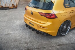 Street Pro Heckschürze Heck Ansatz Diffusor V.2 passend für VW Golf 8 SCHWARZ