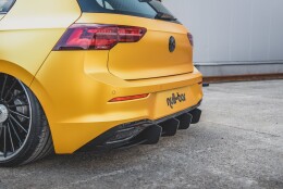 Street Pro Heckschürze Heck Ansatz Diffusor V.2 passend für VW Golf 8 SCHWARZ