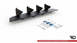 Street Pro Heckschürze Heck Ansatz Diffusor V.2 passend für VW Golf 8 SCHWARZ