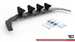 Street Pro Heckschürze Heck Ansatz Diffusor V.1 passend für VW Golf 8 schwarz-rot