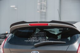 Heck Spoiler Aufsatz Abrisskante für Ford Fiesta 7 ST Black and White Edition Facelift schwarz Hochglanz
