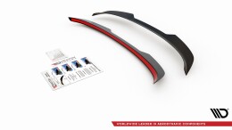 Heck Spoiler Aufsatz Abrisskante passend für Ford Fiesta ST Mk7 FL schwarz Hochglanz