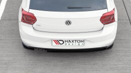 Heck Ansatz Flaps Diffusor V.2 für VW Polo GTI / R-line Mk6 schwarz Hochglanz