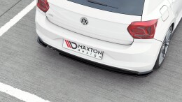 Street+ Heck Ansatz Flaps V.2 passend für VW Polo GTI / R-line Mk6 schwarz Hochglanz