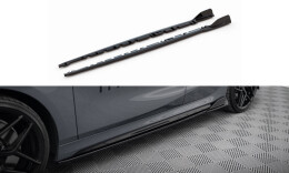 Seitenschweller Ansatz Cup Leisten V.3 passend für BMW 1er F40 M-Paket/ M135i schwarz Hochglanz