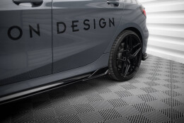Seitenschweller Ansatz Cup Leisten V.3 passend für BMW 1er F40 M-Paket/ M135i schwarz Hochglanz
