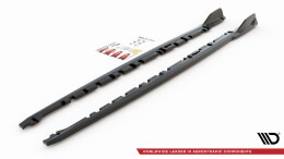 Seitenschweller Ansatz Cup Leisten V.3 passend für BMW 1er F40 M-Paket/ M135i schwarz Hochglanz