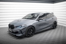 Street+ Seitenschweller Leisten V.3 passend für BMW 1er M-Paket/ M135i / 128ti F40 schwarz Hochglanz