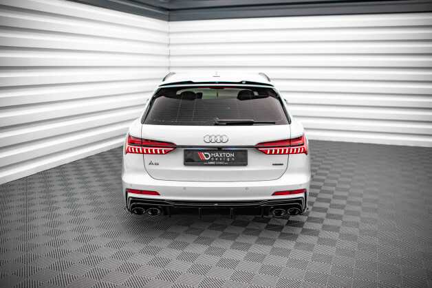 Heck Spoiler Aufsatz Abrisskante passend für Audi A6 Avant / A6 Allroad / A6 S-Line Avant / S6 Avant C8 / C8 Facelift schwarz Hochglanz