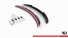 Heck Spoiler Aufsatz Abrisskante für Audi A6 S-Line / S6  C8 Avant schwarz Hochglanz