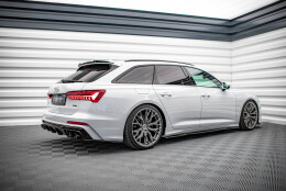 Heck Spoiler Aufsatz Abrisskante passend für Audi A6 Avant / A6 Allroad / A6 S-Line Avant / S6 Avant C8 / C8 Facelift schwarz Hochglanz