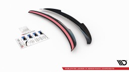 Heck Spoiler Aufsatz Abrisskante passend für Audi A6 Avant / A6 Allroad / A6 S-Line Avant / S6 Avant C8 / C8 Facelift schwarz Hochglanz