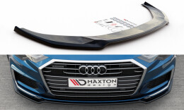 Cup Spoilerlippe Front Ansatz V.1 passend für Audi A6 S-Line / S6 C8 / C8 Facelift schwarz Hochglanz