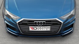 Cup Spoilerlippe Front Ansatz V.1 passend für Audi A6 S-Line / S6 C8 / C8 Facelift schwarz Hochglanz