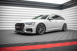 Seitenschweller Ansatz Cup Leisten passend für Audi A6 S-Line / S6 C8 / C8 Facelift schwarz Hochglanz