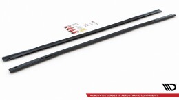Seitenschweller Ansatz Cup Leisten passend für Audi A6 S-Line / S6 C8 / C8 Facelift schwarz Hochglanz