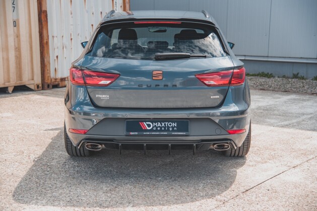 Heck Ansatz Diffusor V.2 für Seat Leon Cupra ST Mk3 FL